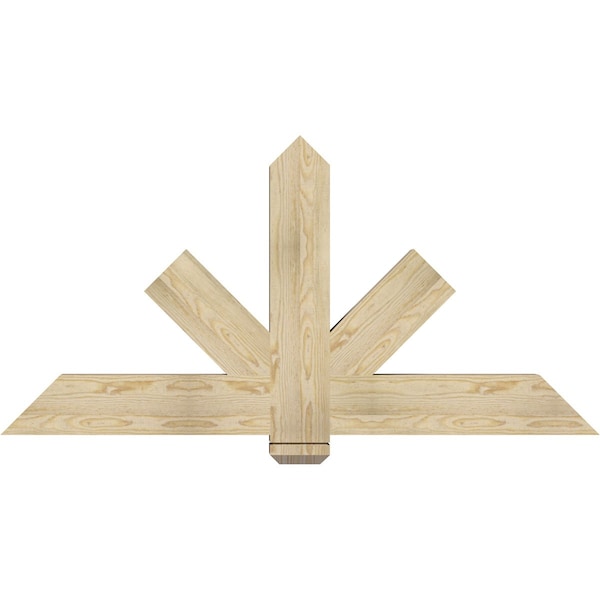 Ekena Millwork Kennewick Rough Sawn Timber Gable Bracket, Douglas Fir, 60"W x 30"H x 4"D x 6"F, 12/12 Pitch GBW060X30X0406KEN00RDF - main
